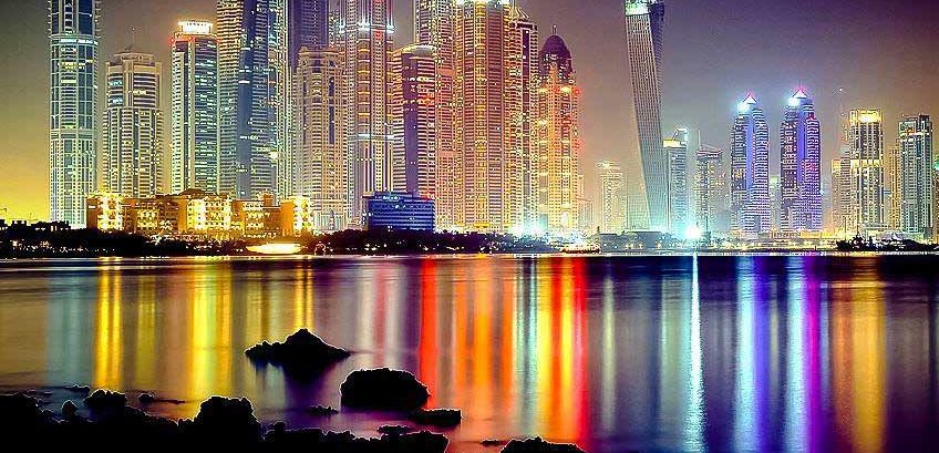 Dubai Marina at night 