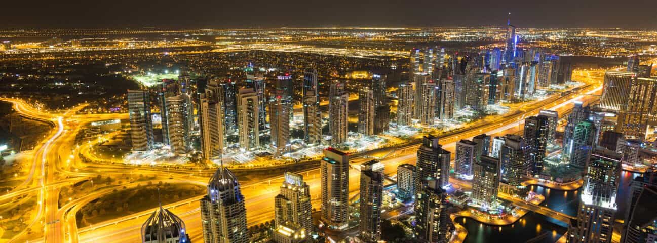 Dubai Marina at night