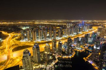 Dubai Marina at night