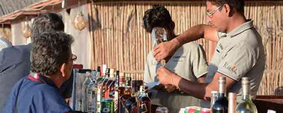 Alcohol Counter in Desert Safari Camp