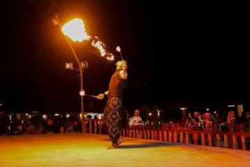 fire show in Dubai desert safari