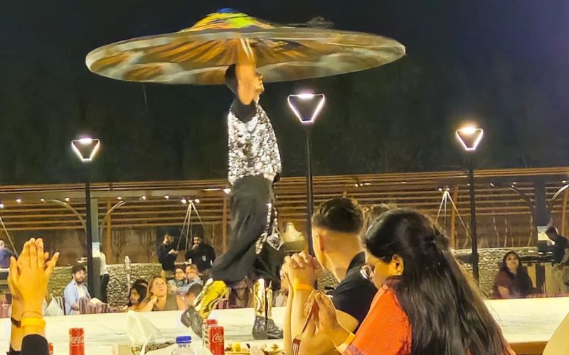 Tanoura dancing in Dubai desert