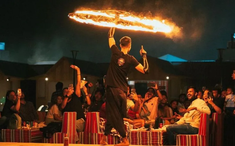 Fire Show in Dubai Desert