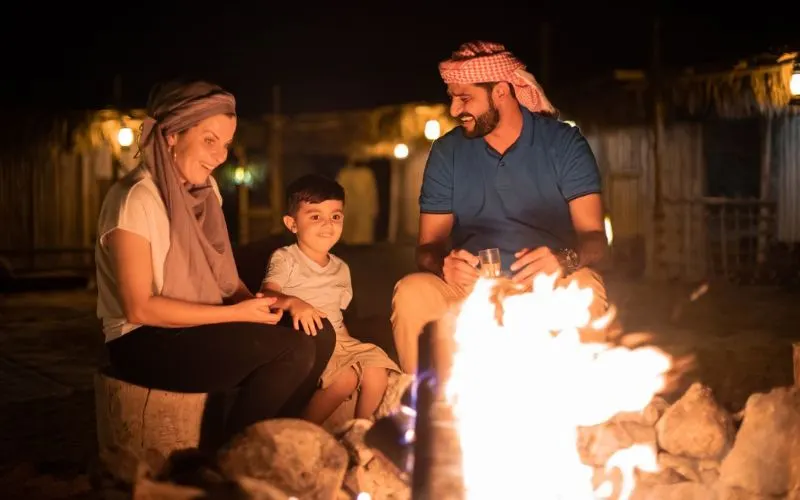 Camping in Desert